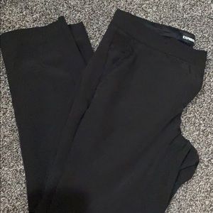 Black dress pants with ruffle pockets